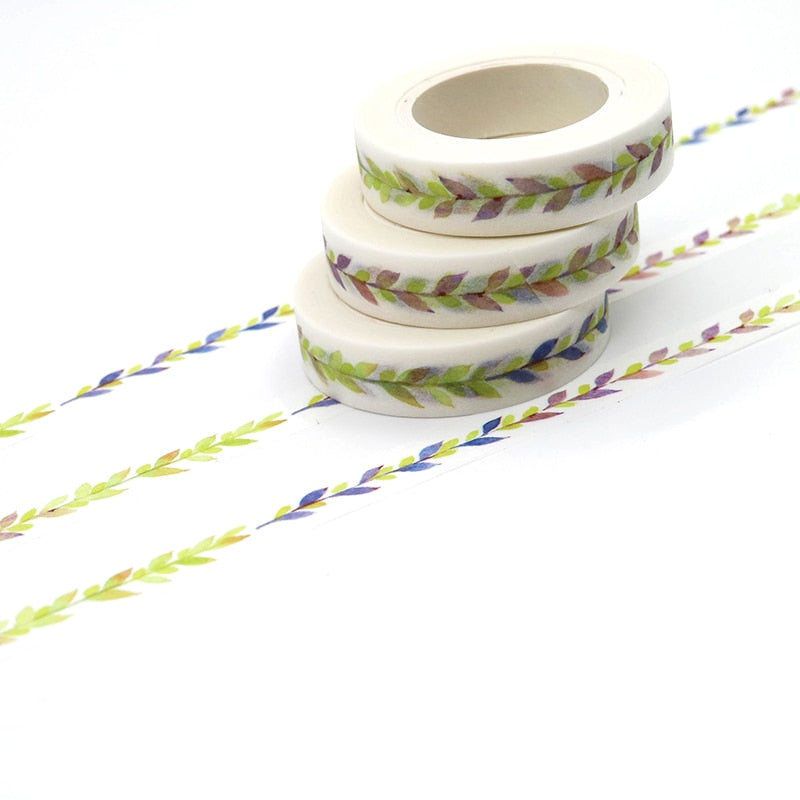 1 Pc Gradient Leaf Washi Tape