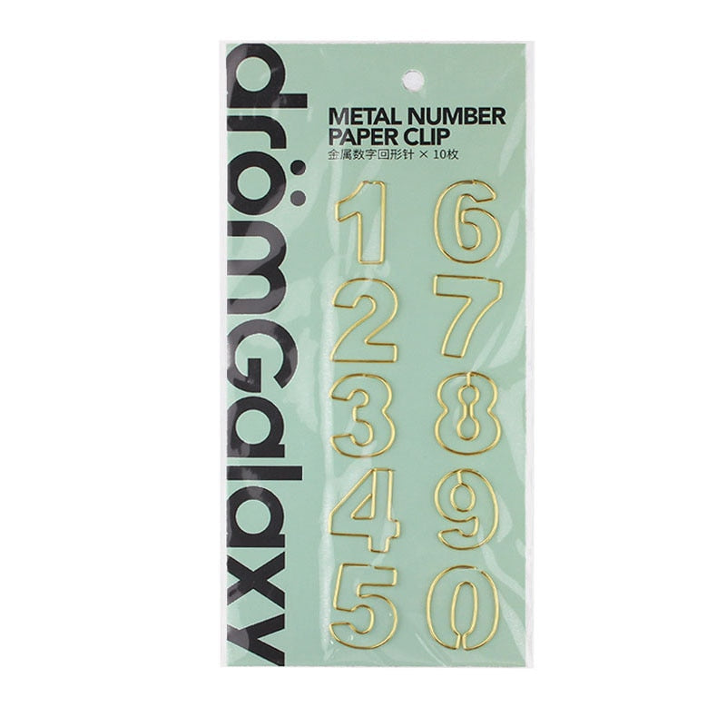 10 Pcs Metal Numbers Clip Set