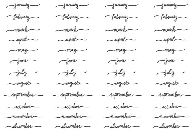 1 Sheet Calendar Stickers Monthly / Weekly