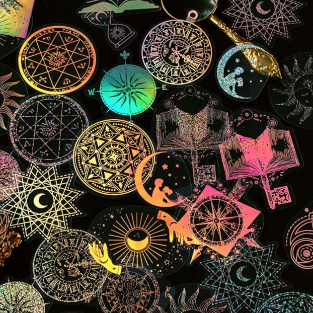 20 Pcs Silver Foil Stickers