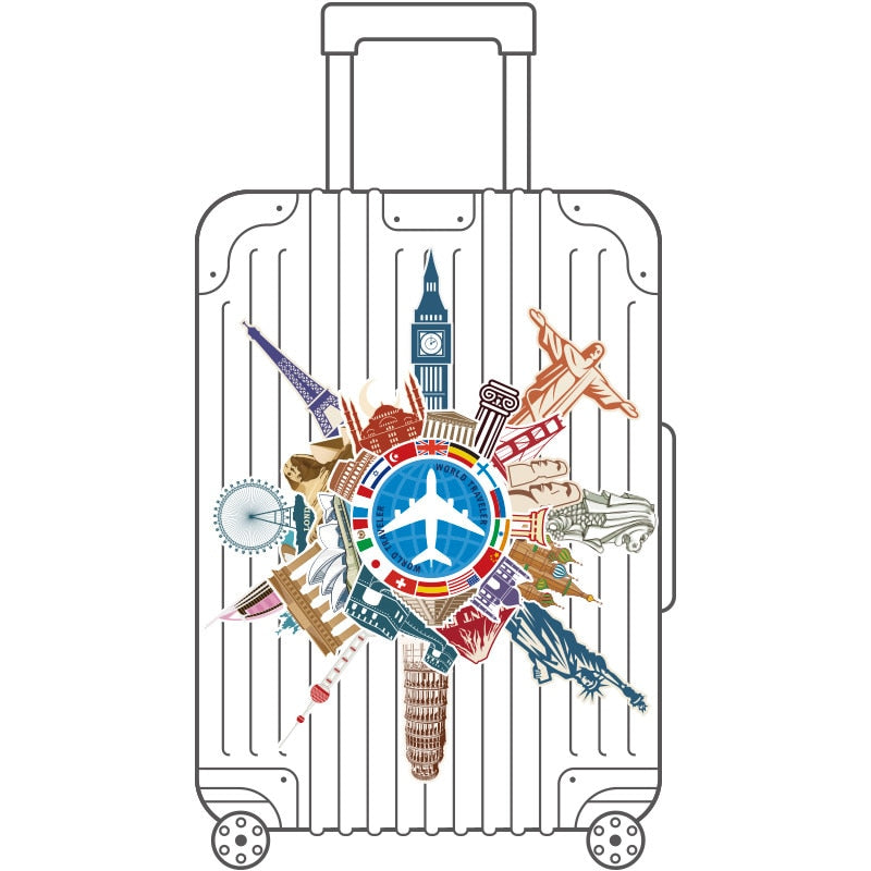 25 Pcs/Set Luggage Travel Stickers