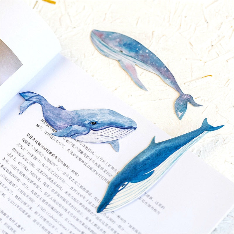 30 Pcs Blue Whale Paper Cards