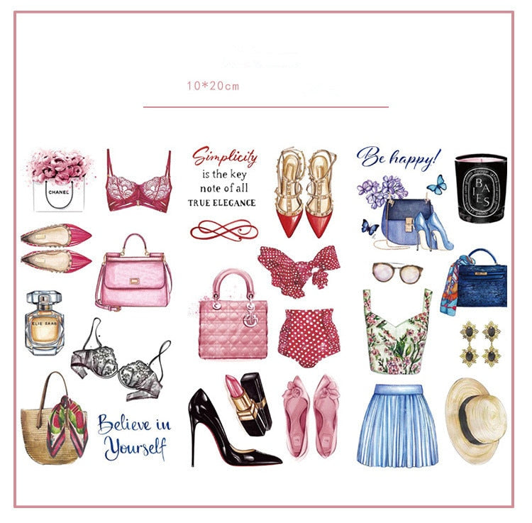 3 Sheets Fashion Decorative Stickers