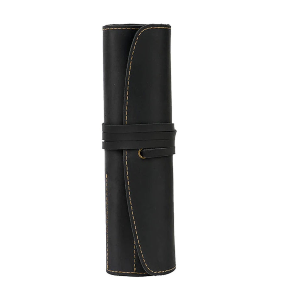 100% Genuine Leather Roll Pencil Case