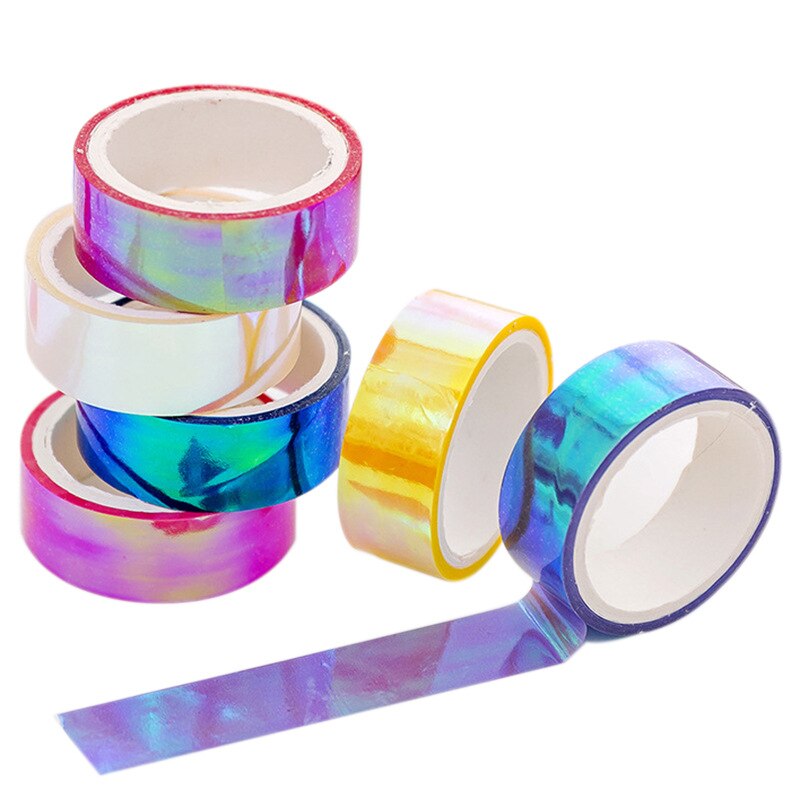 6 Colors/Set Laser Washi Tapes