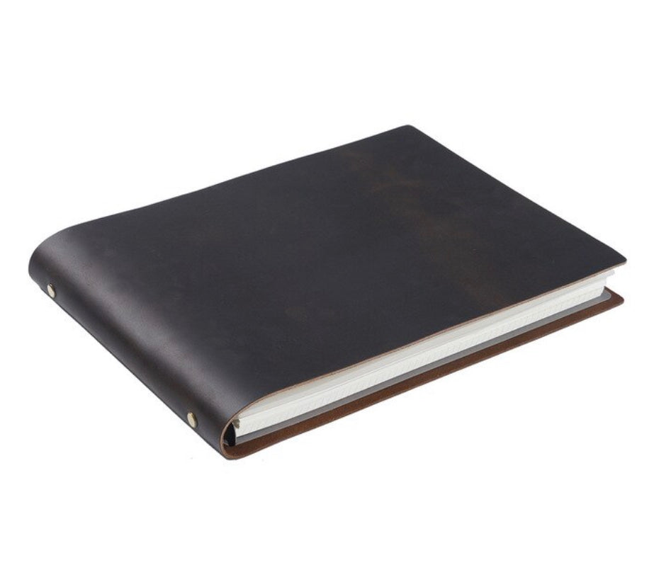 Leather A4 6 Ring Horizontal Sketch Book Journal