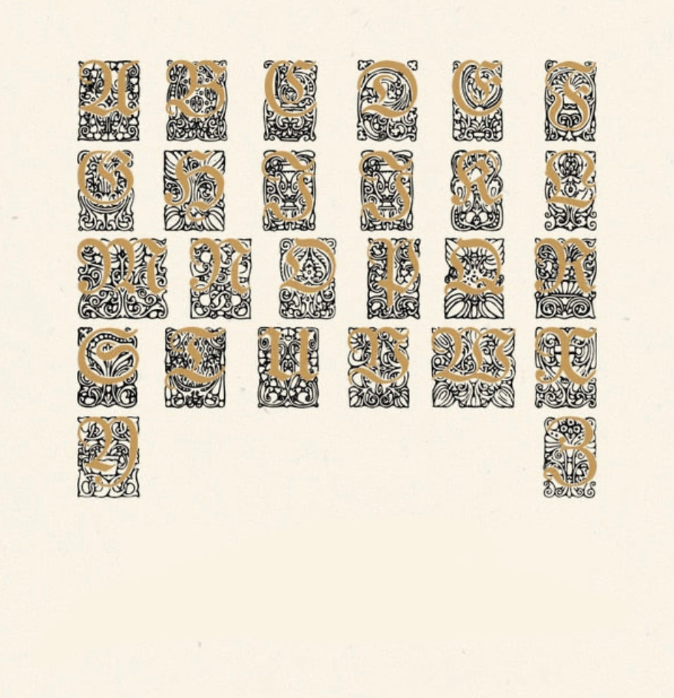 Gothic Foiled Alphabet Stickers