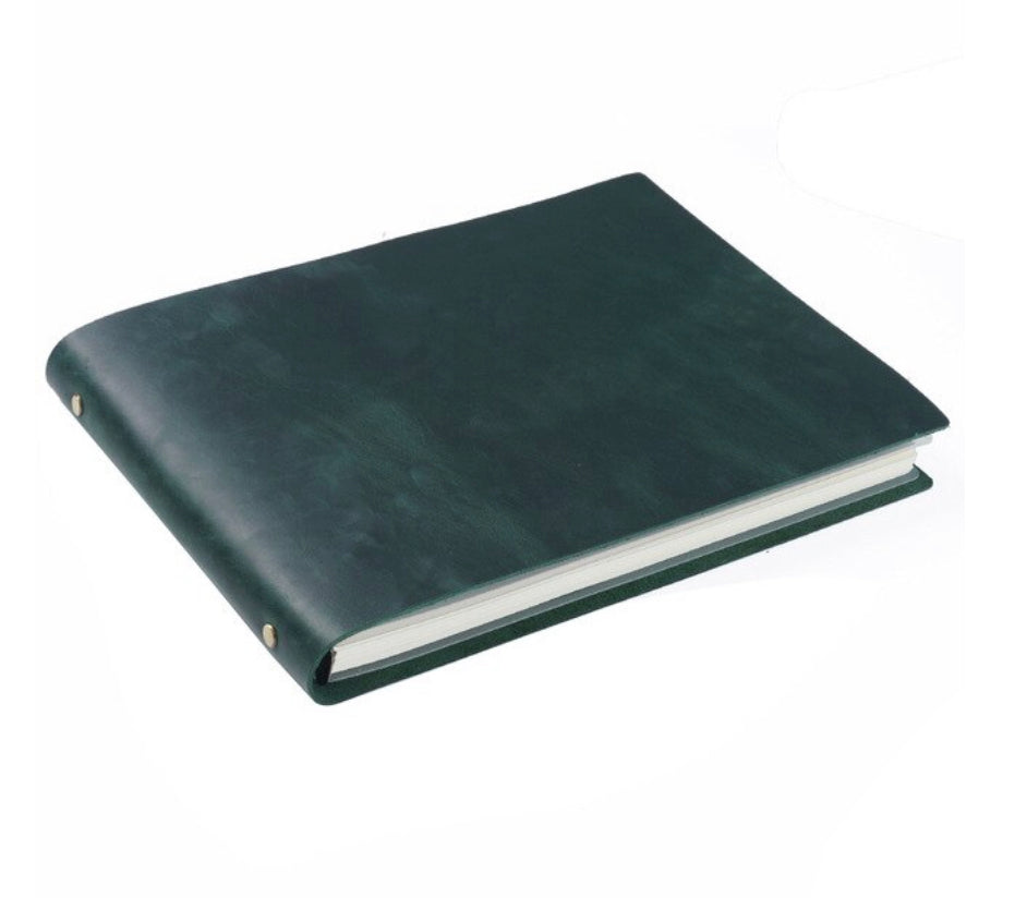 Leather A4 6 Ring Horizontal Sketch Book Journal