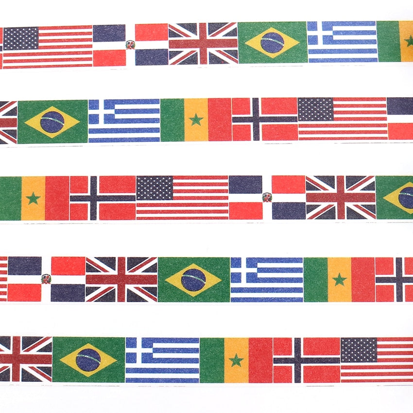 1 Roll National Flags Washi Tape