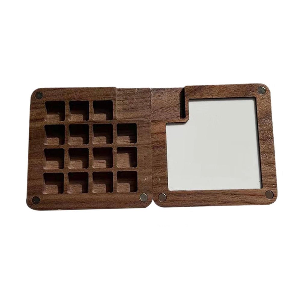 Empty Wooden Art Watercolor Palette