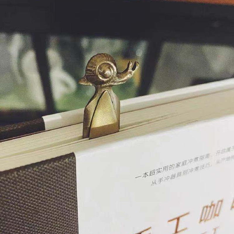 Brass Metal Snail Clip Bookmark