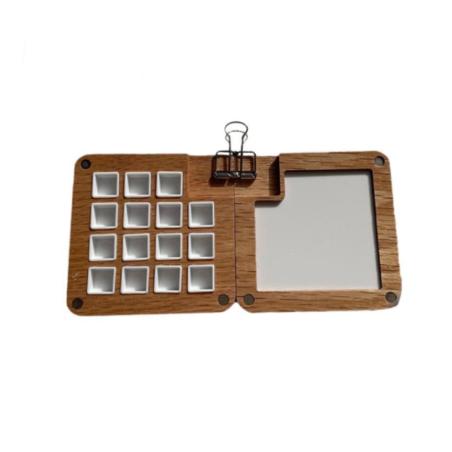 Empty Wooden Art Watercolor Palette