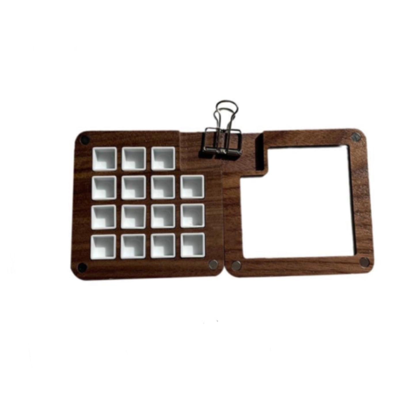Empty Wooden Art Watercolor Palette