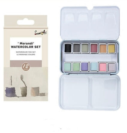 Compact Art Watercolor Travel Metal Box