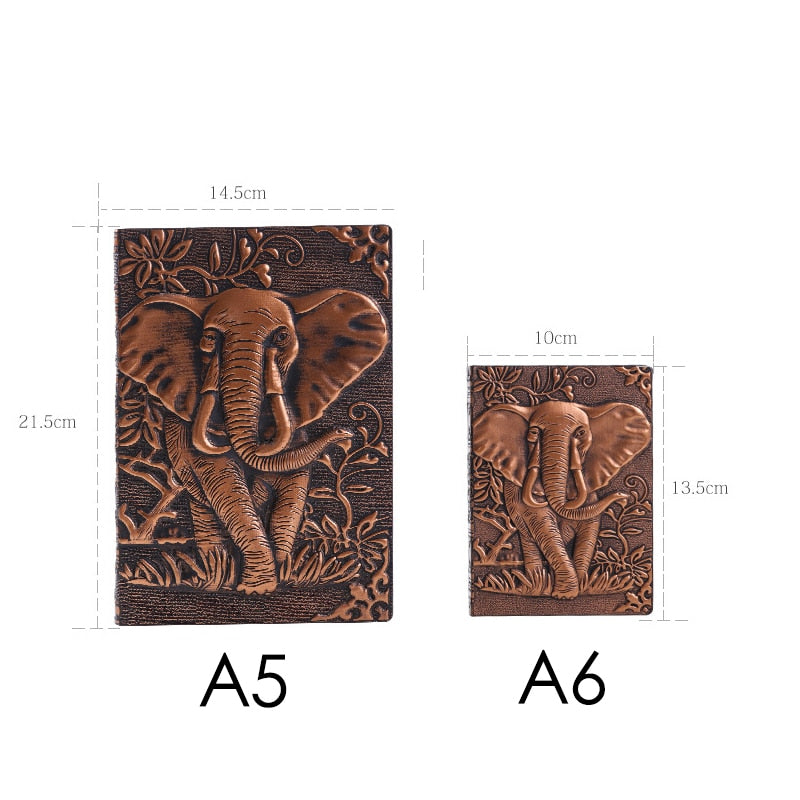 A5 A6 Notebook Elephant Vintage Journal