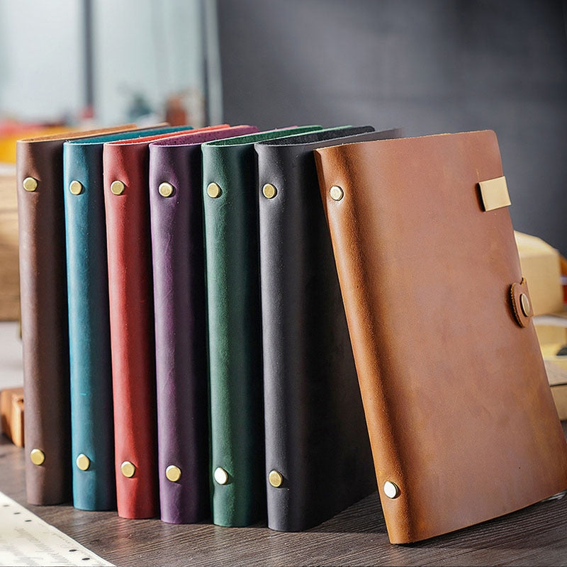 A5 6 Ring Leather Retro Notebook Binder