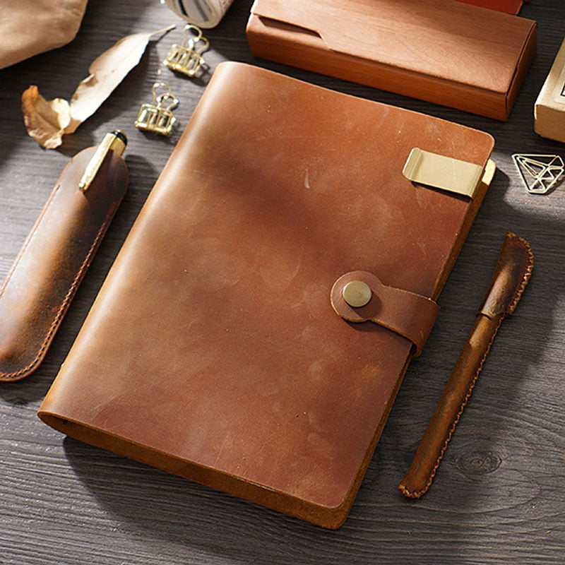A5 6 Ring Leather Retro Notebook Binder