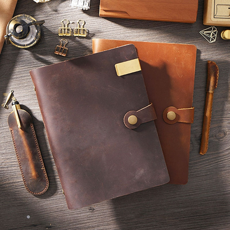 A5 6 Ring Leather Retro Notebook Binder