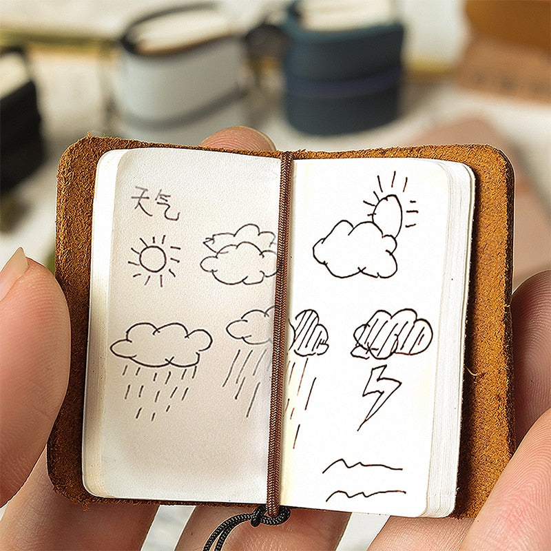 Genuine Leather Mini Traveler Notebook Planner