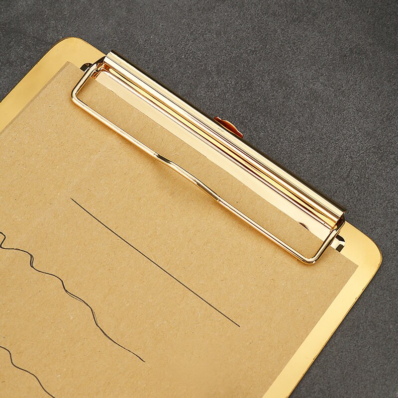 Gold Metal A5 A4 Clipboard