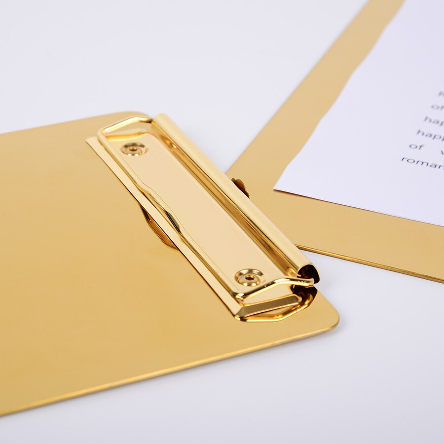Gold Metal A5 A4 Clipboard