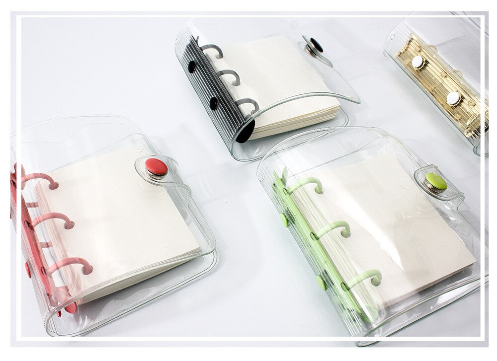 A9 3 Ring Mini Binder Notebook Cover Loose-leaf Refill 45 Sheets