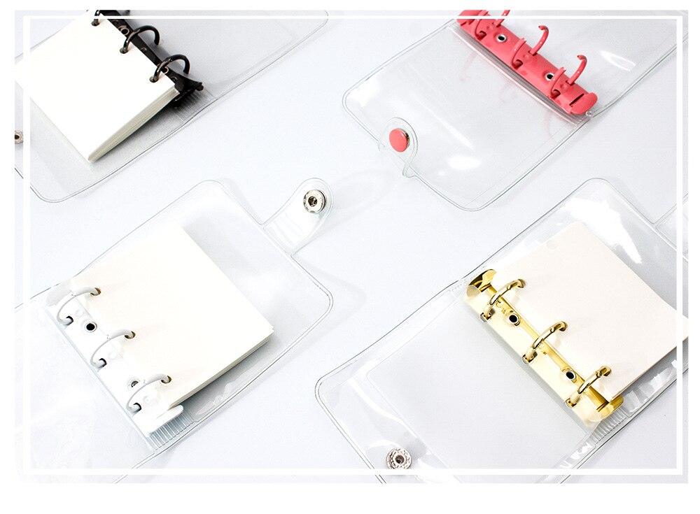 A9 3 Ring Mini Binder Notebook Cover Loose-leaf Refill 45 Sheets