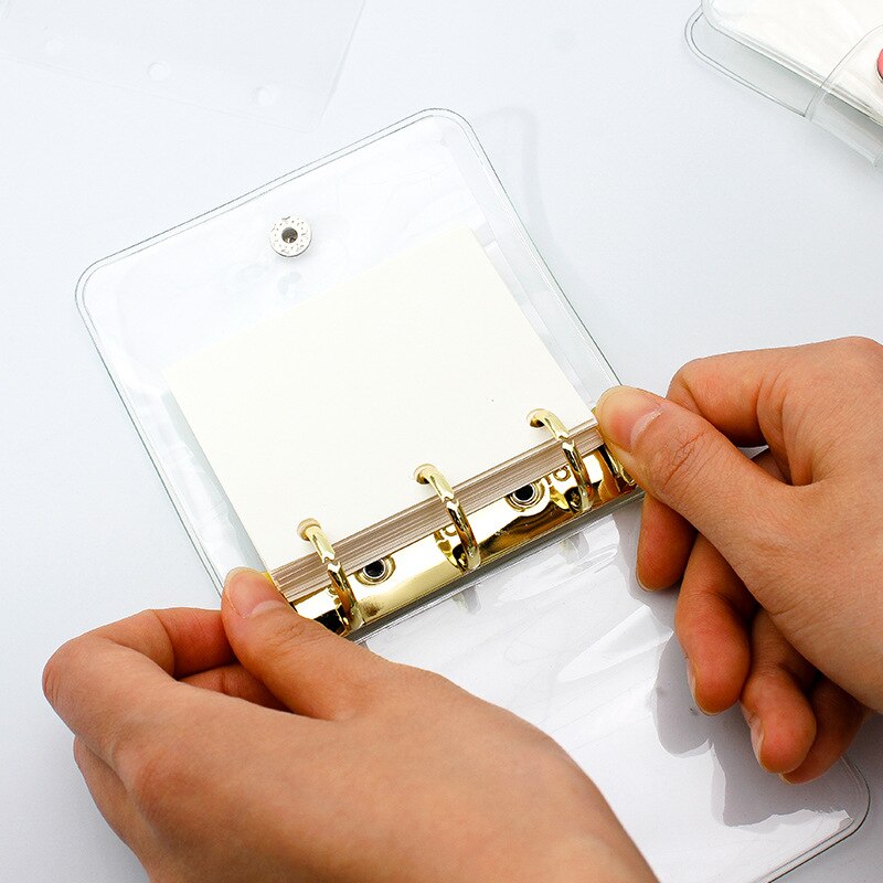 A9 3 Ring Mini Binder Notebook Cover Loose-leaf Refill 45 Sheets