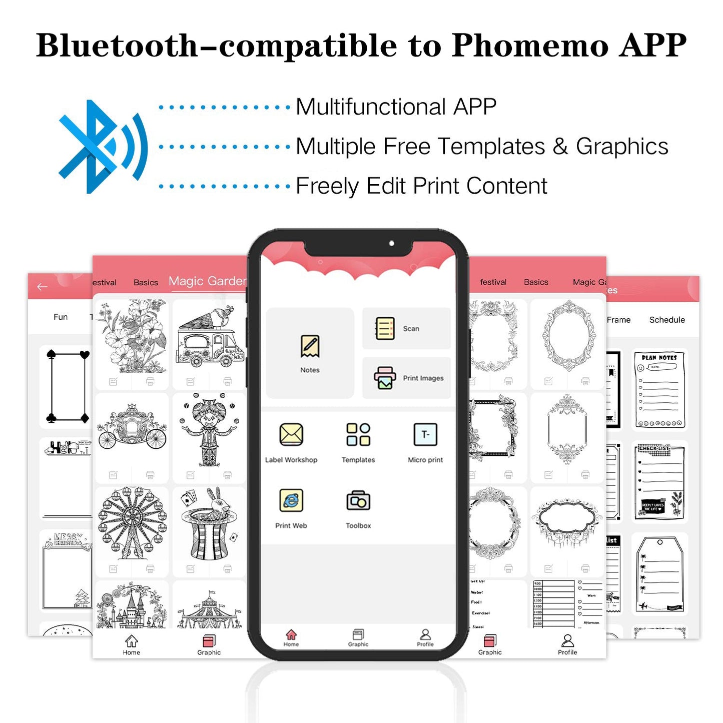 Phomemo Portable Thermal Printer M02S +4 Rolls