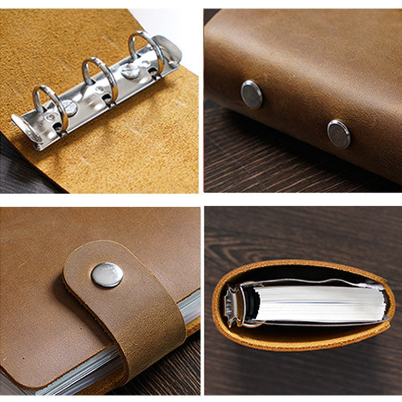 Genuine Leather A9 3 Ring Mini Planner