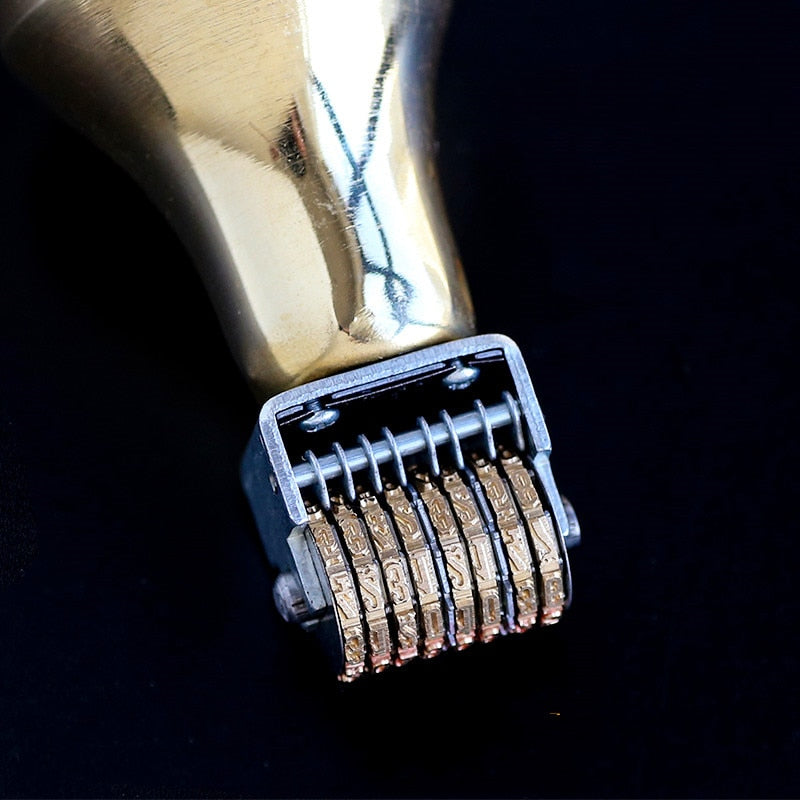 Retro Roller Copper Matal Date Stamp