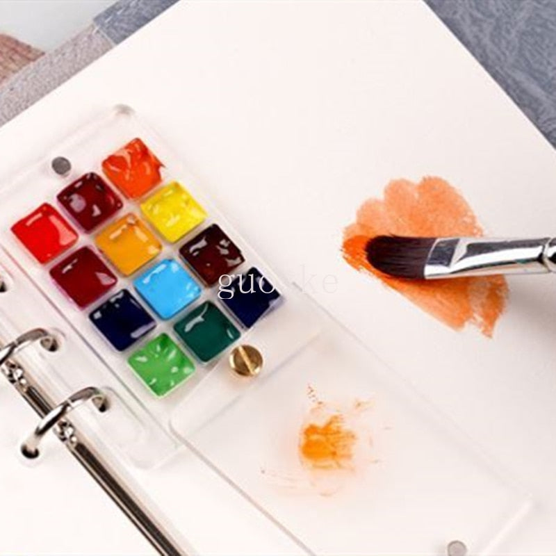A9 Ring Folder Acrylic Art Watercolor Paint Palette