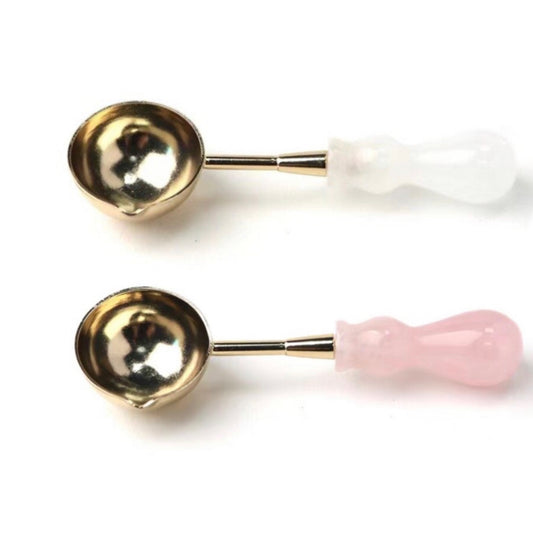 Natural Stone Crystal Handle Sealing Wax Spoons