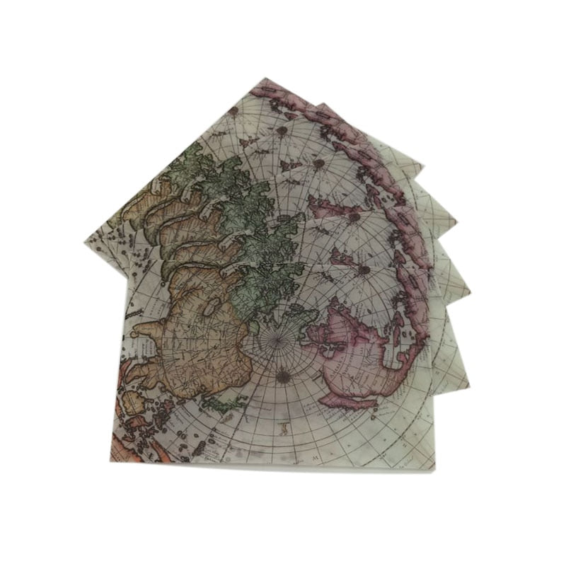 10 Pcs/lot Vintage World Map Acetate Envelope