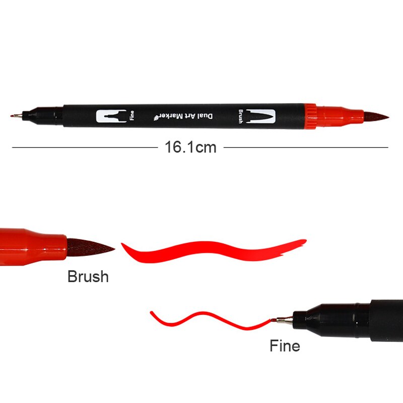100 Colors Dual Brush Markers Calligraphy Lettering