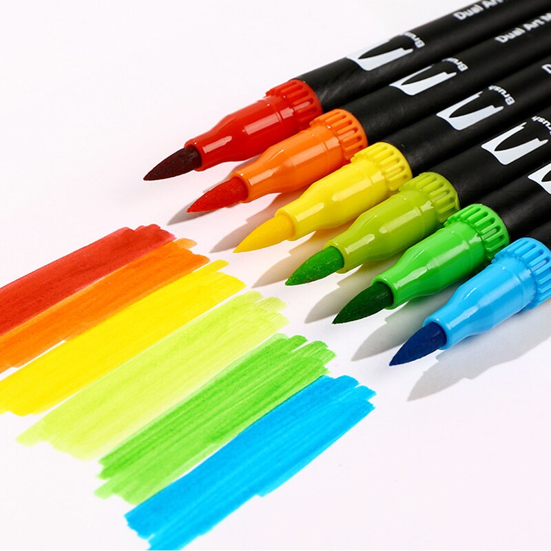 100 Colors Dual Brush Markers Calligraphy Lettering
