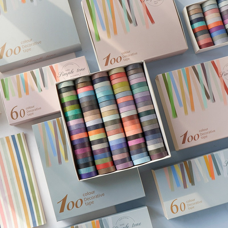 100/Set 10mm Washi Tapes