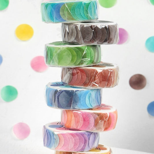 100 pcs Dots Washi Tape Petal Stickers