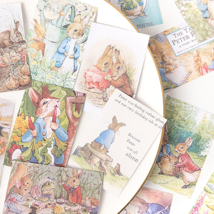 100pcs/lot Retro Rabbit Memo Cards