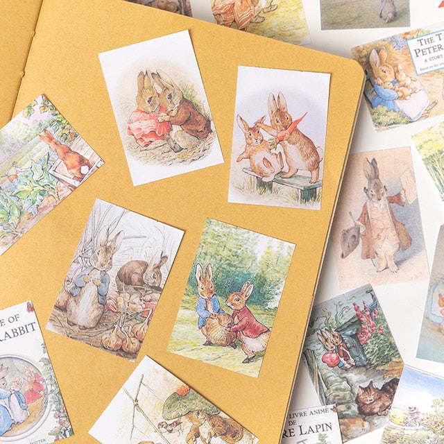 100pcs/lot Retro Rabbit Memo Cards