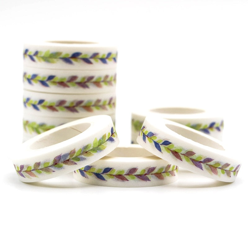 1 Pc Gradient Leaf Washi Tape