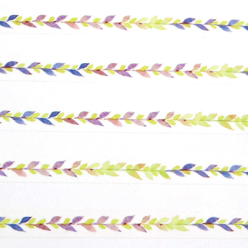 1 Pc Gradient Leaf Washi Tape