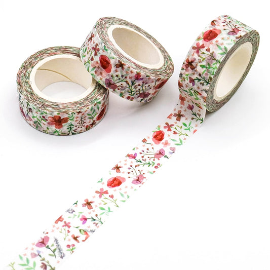 1 Roll Poppy Flowers Washi Tape