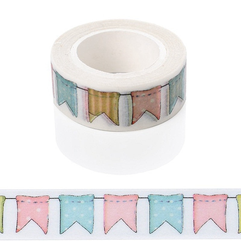 1 Roll Banner Flags Washi Tape