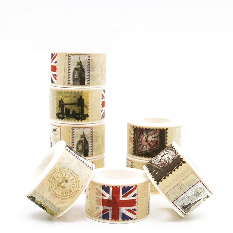 1 Pc Retro Stamp London Washi Tape