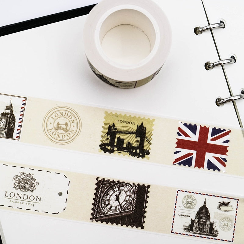 1 Pc Retro Stamp London Washi Tape