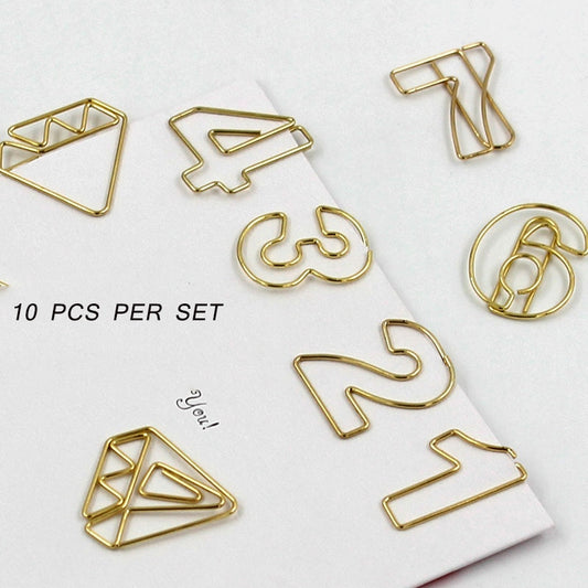 10 Pcs Metal Numbers Clip Set
