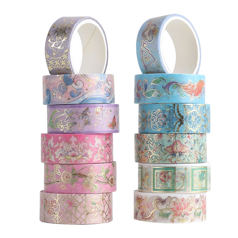 12 Pcs/Set Vintage Chinese Style Washi Tapes