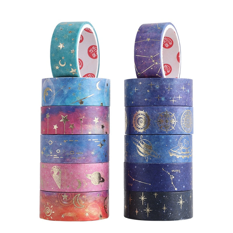 12 Pcs/Set Starry Night Washi Tapes