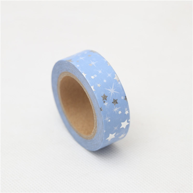 1 Roll Silver Star Washi Tape